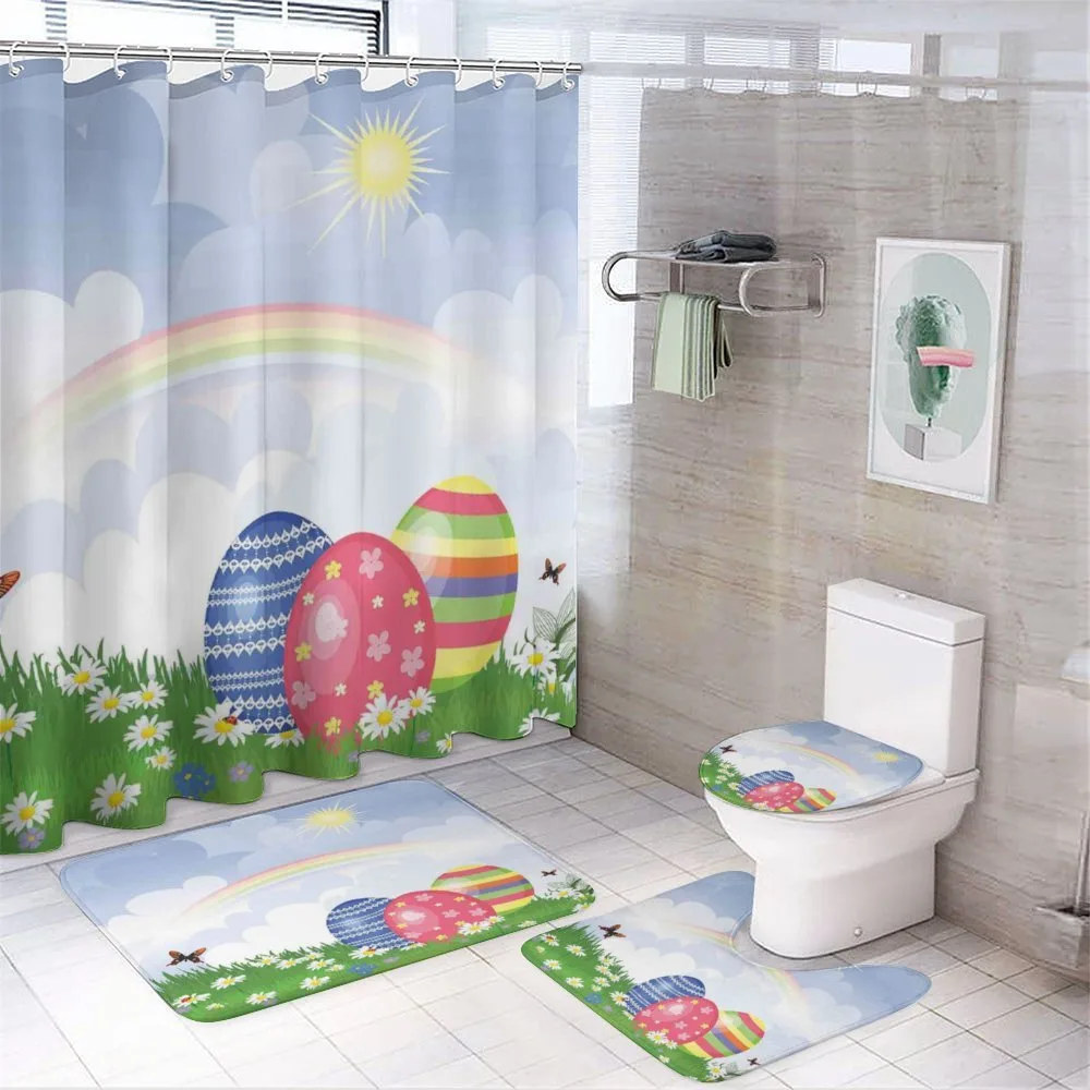 Spring Meadow with Eggs — 4-Piece Bathroom Set preview
