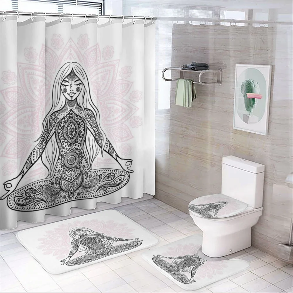 Meditation Lotus Mandala — 4-Piece Bathroom Set preview