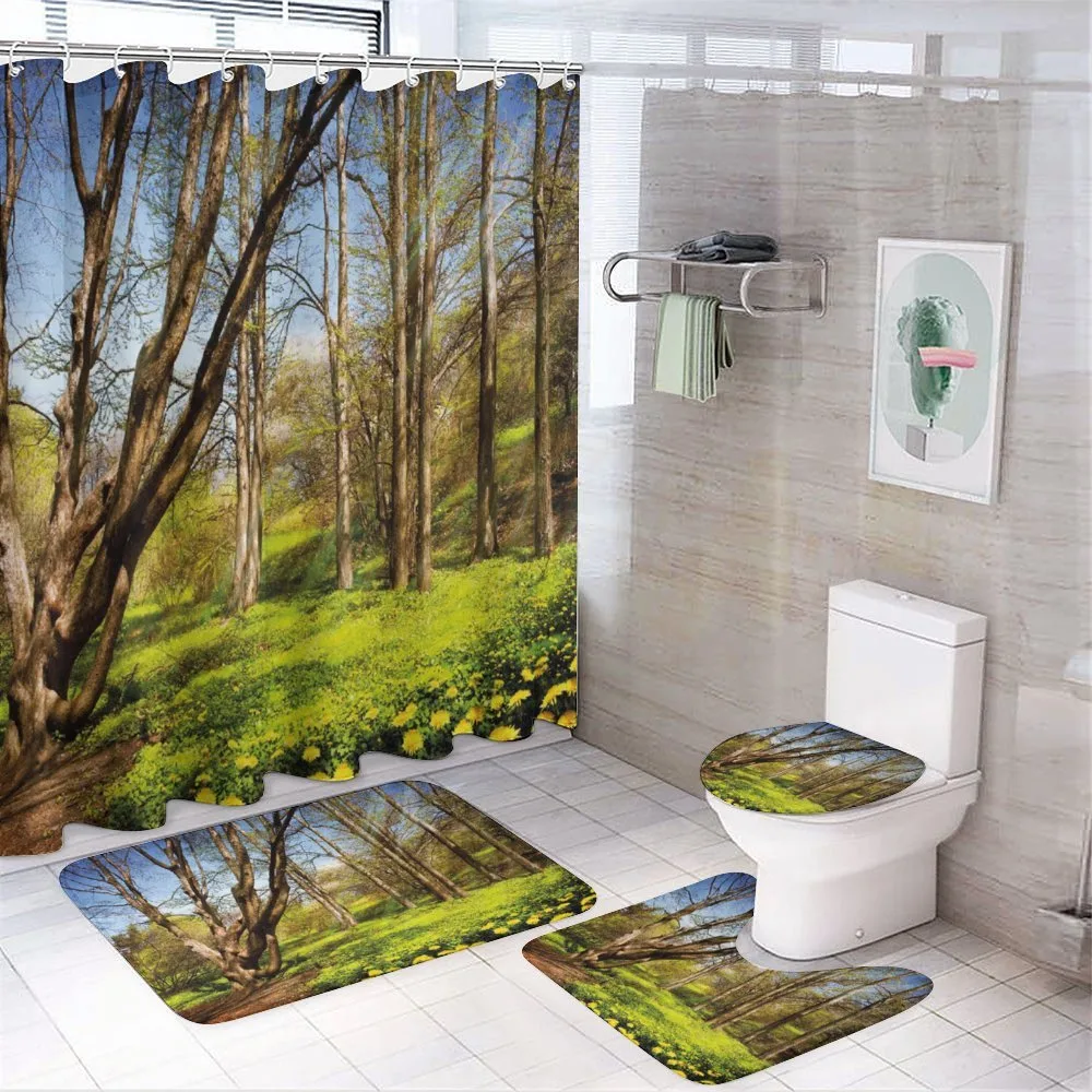Spring Forest Flowers — 4-Piece Bathroom Set preview