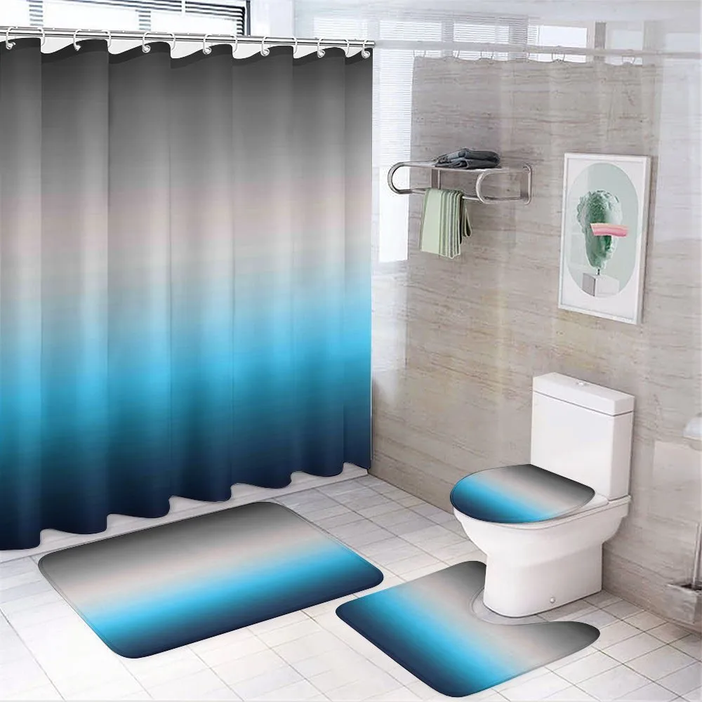 Abstract Color Change Pattern — 4-Piece Bathroom Set preview