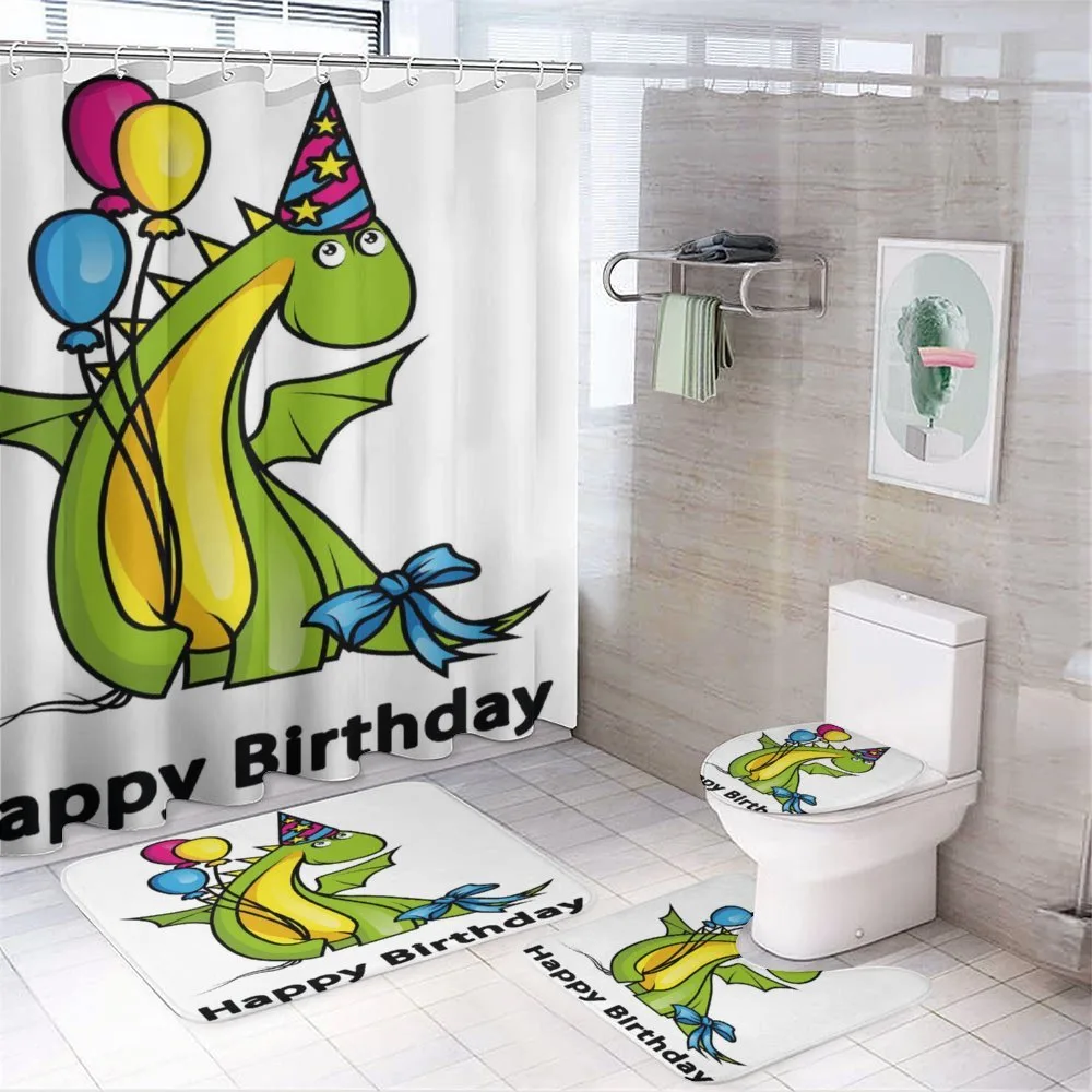 Birthday Dinosaur — 4-Piece Bathroom Set preview