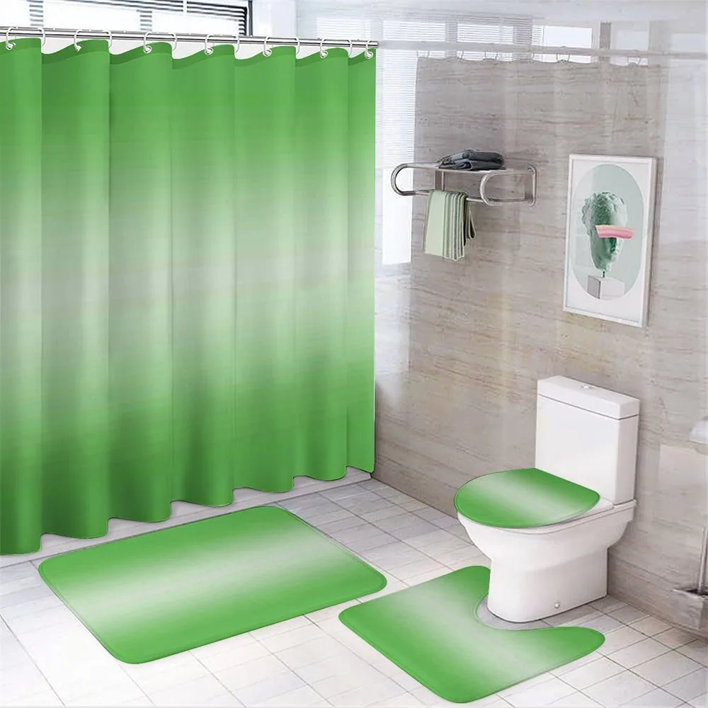 Digital Spring Grass Art — 4-Piece Bathroom Set preview
