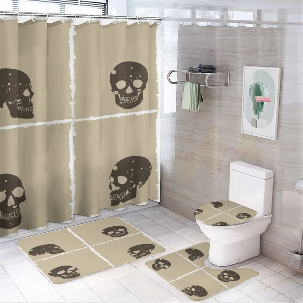Halloween Skulls Spooky — 4-Piece Bathroom Set preview
