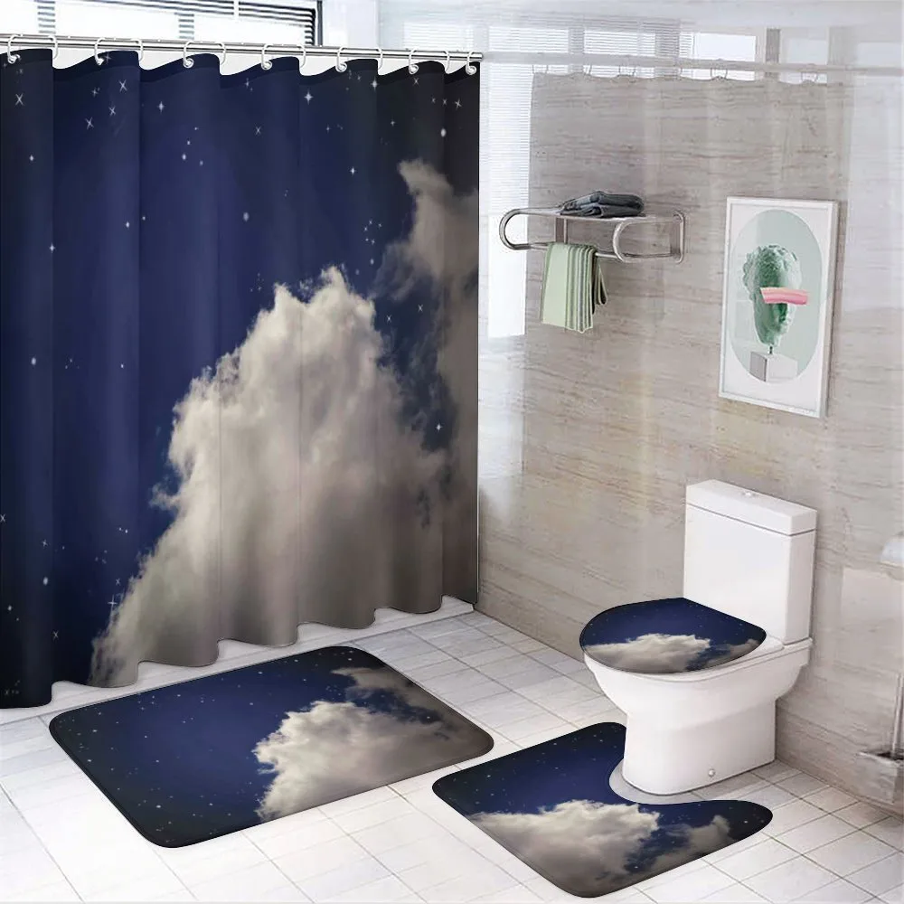 Nocturnal Theme Night Sky — 4-Piece Bathroom Set preview