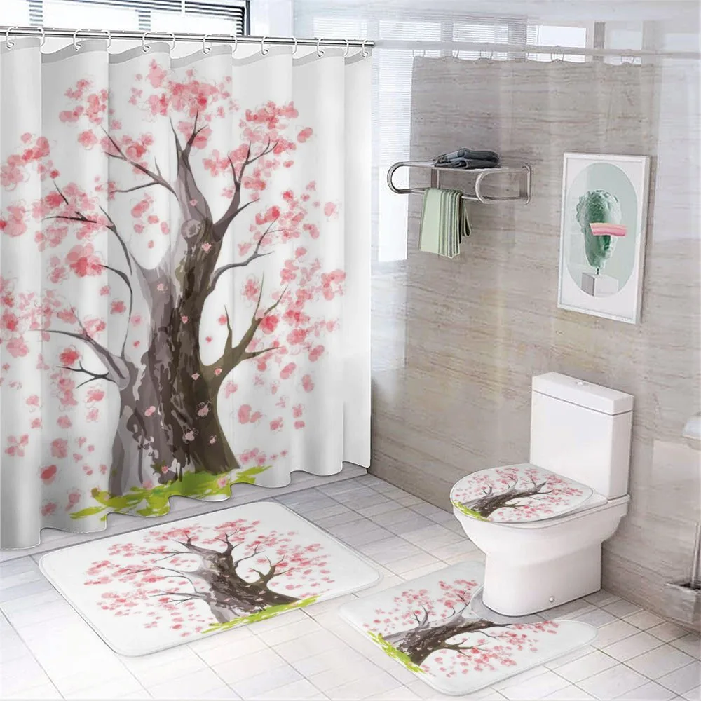 Blooming Sakura — 4-Piece Bathroom Set preview
