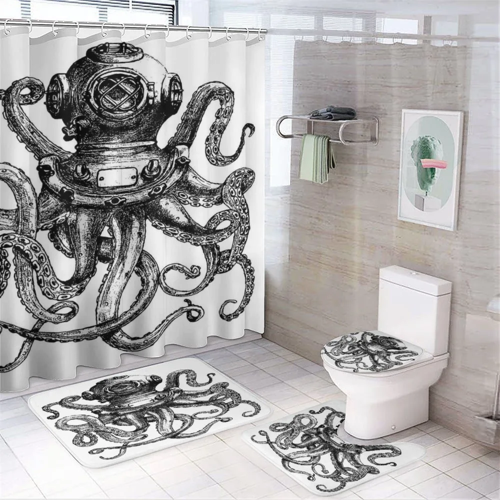 Vintage Diver Animal — 4-Piece Bathroom Set preview