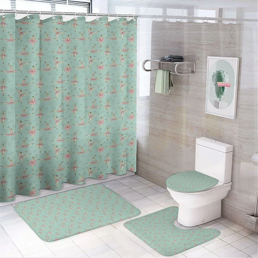 Ballerinas in Various Poses — 4-Piece Bathroom Set preview