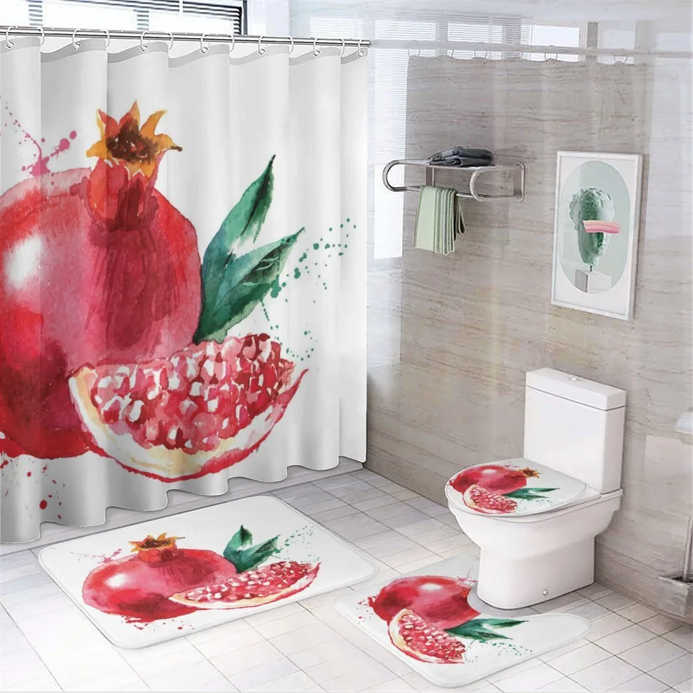 Hand Drawn Watercolor — 4-Piece Bathroom Set preview
