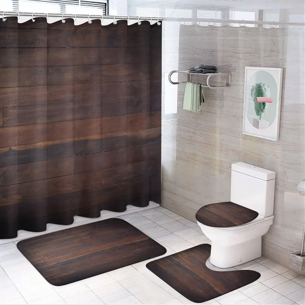 Aged Dark Timber — 4-Piece Bathroom Set preview
