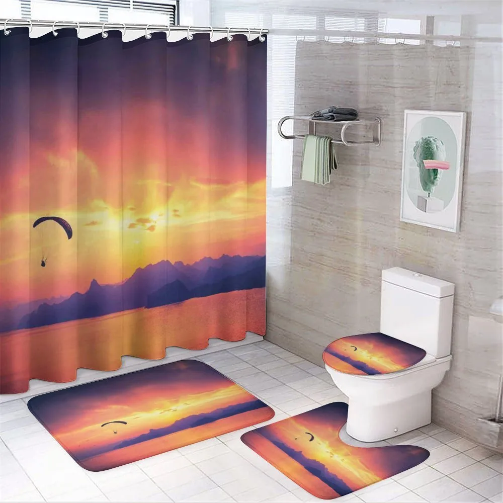 Paragliding at Sunset — 4-Piece Bathroom Set preview