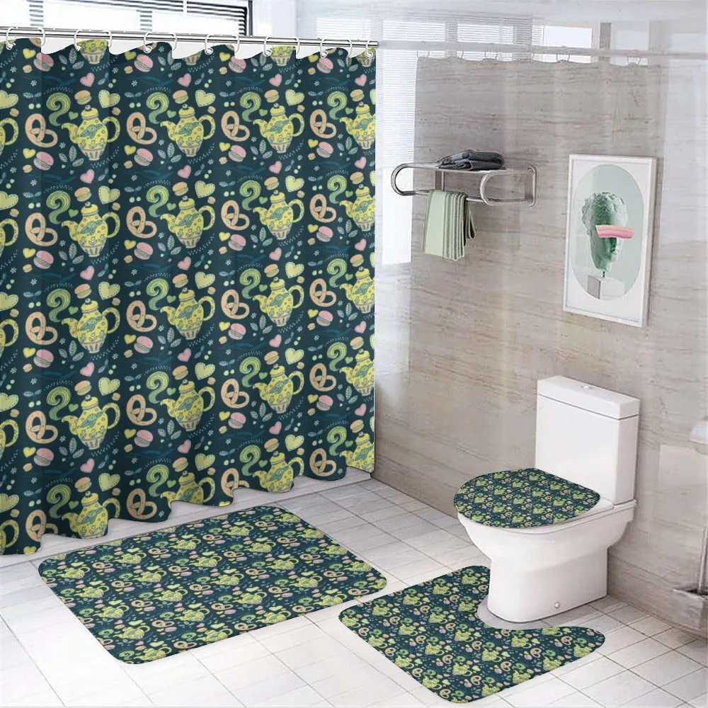 Pots Macaroons and Hearts — 4-Piece Bathroom Set preview