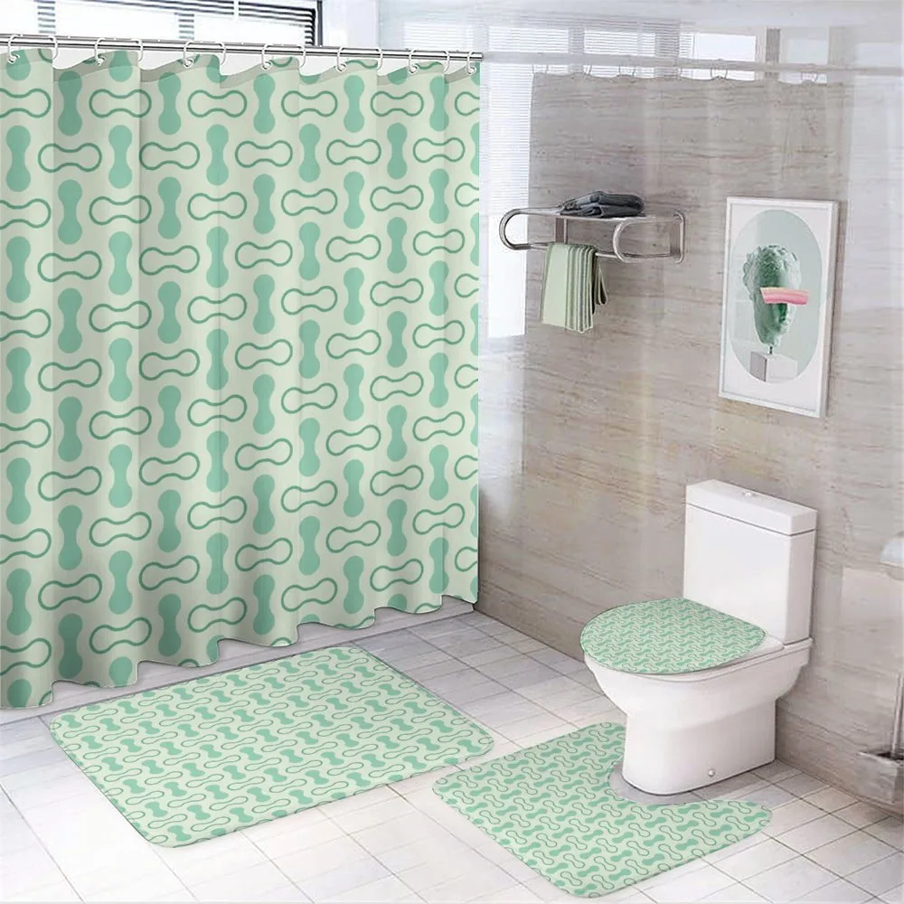 Abstract Rounded Shapes — 4-Piece Bathroom Set preview