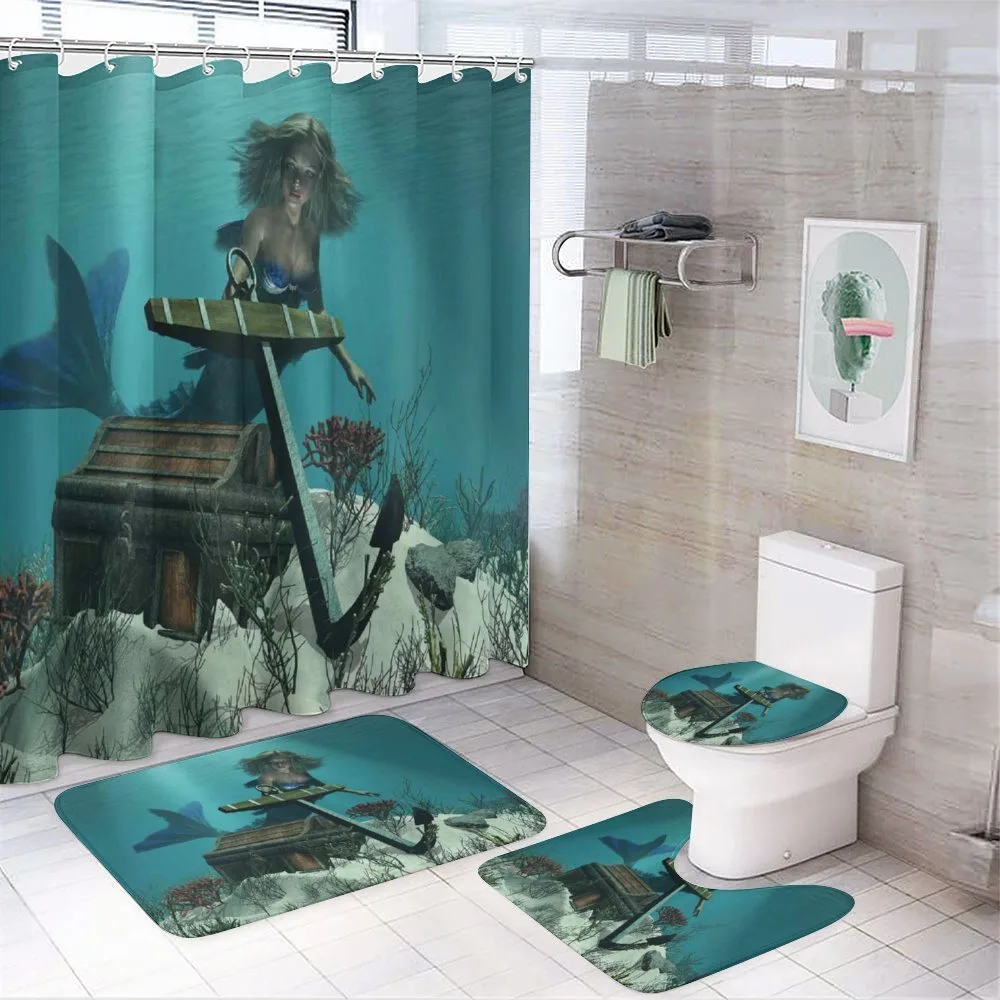 Ocean Mythical Pirate — 4-Piece Bathroom Set preview
