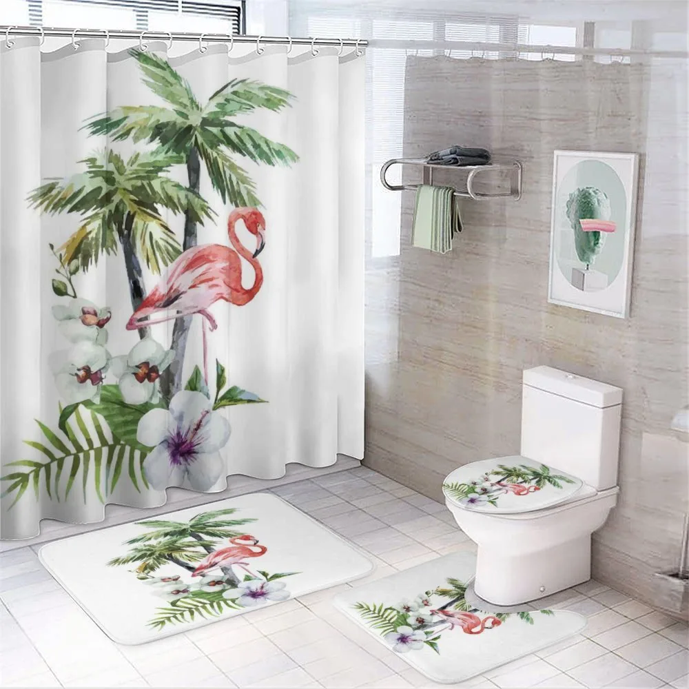 Watercolor Art Trees — 4-Piece Bathroom Set preview