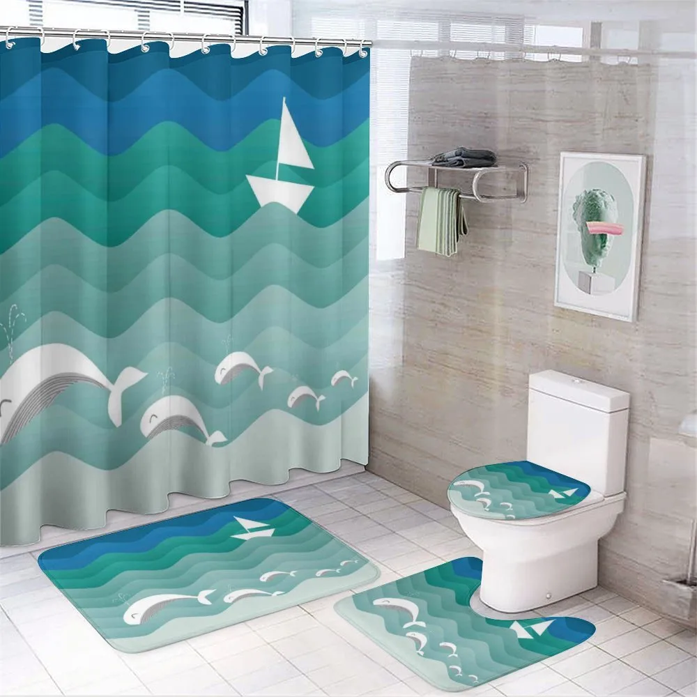 Nautical Paper Boat — 4-Piece Bathroom Set preview