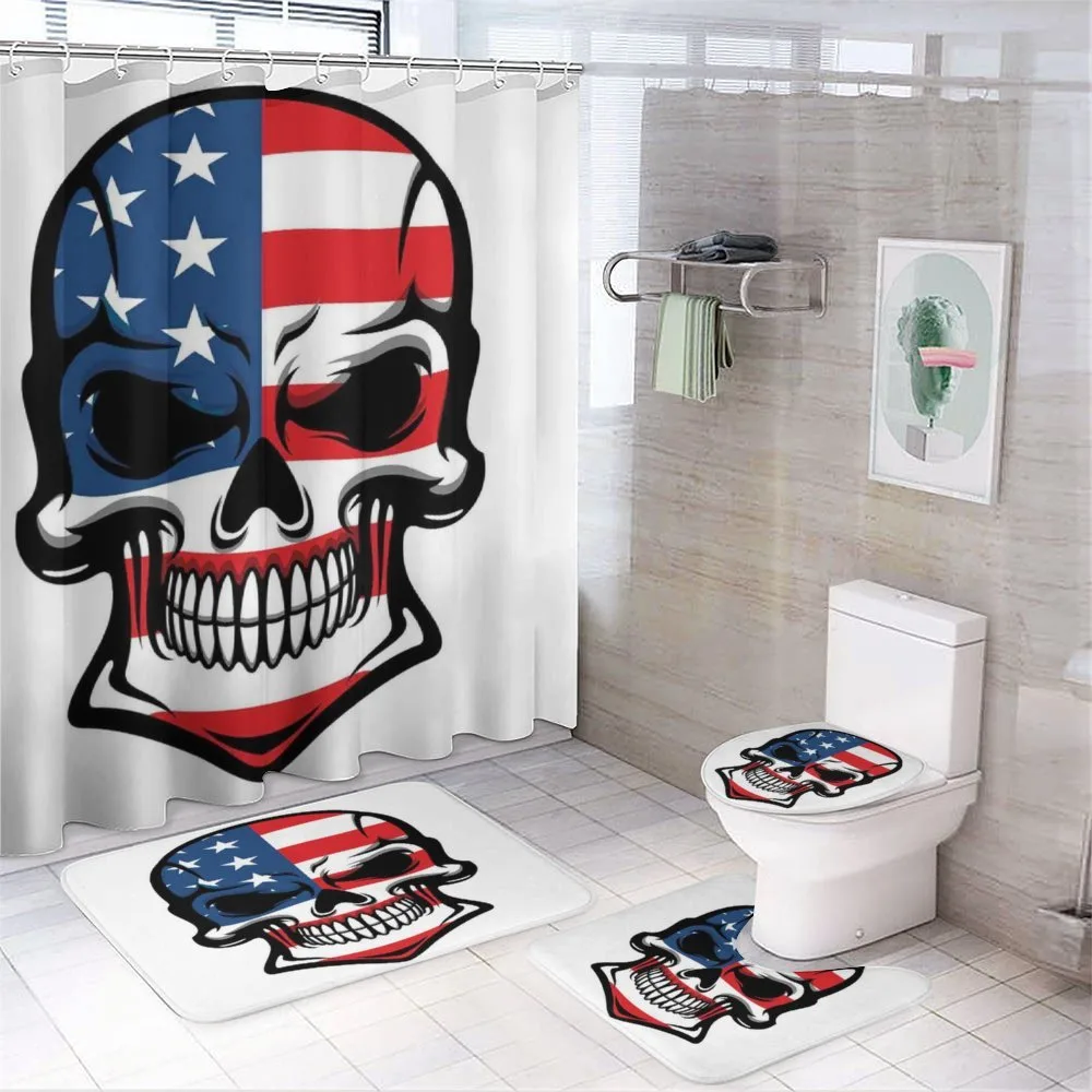 Scary Skull Art — 4-Piece Bathroom Set preview