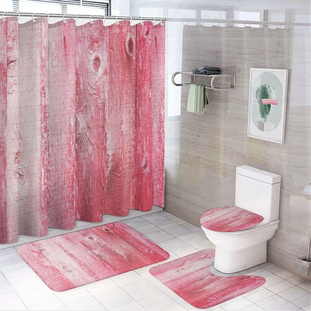 Distressed Wood — 4-Piece Bathroom Set preview