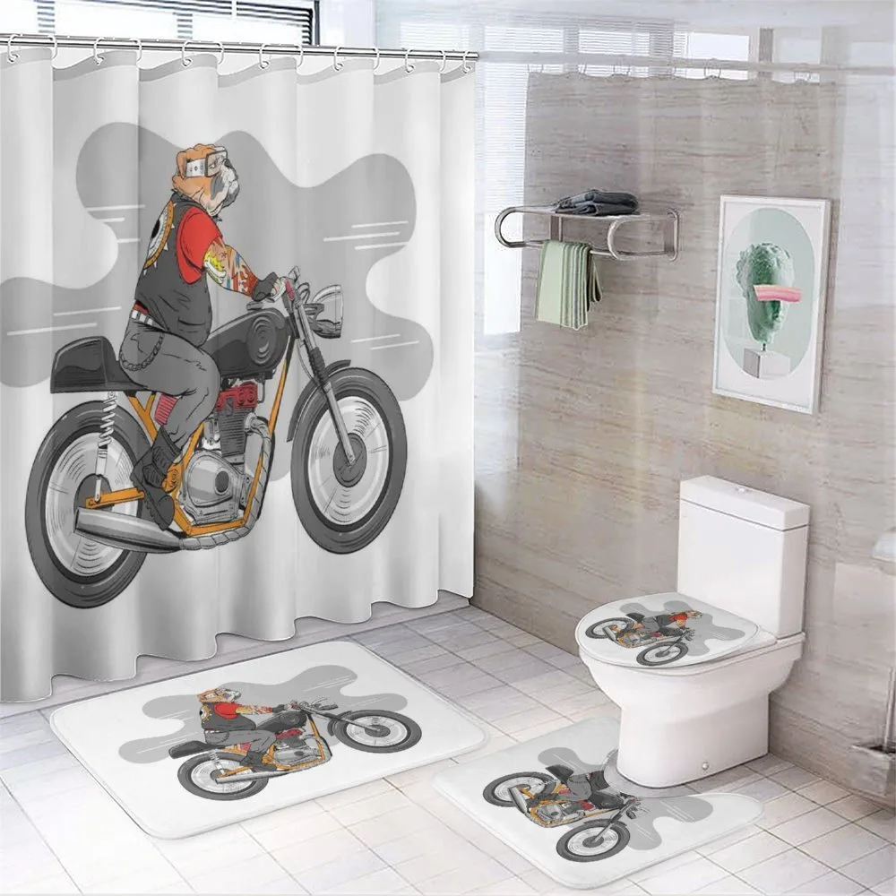 English Bulldog Bike — 4-Piece Bathroom Set preview
