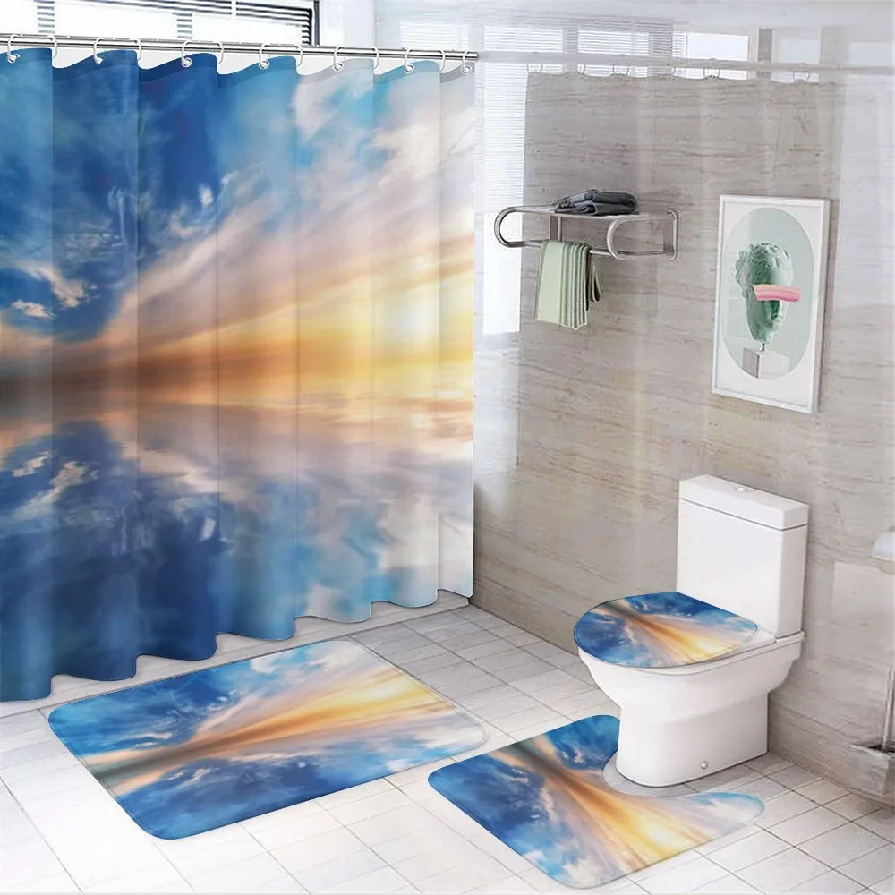 Sky Reflections Sunset — 4-Piece Bathroom Set preview