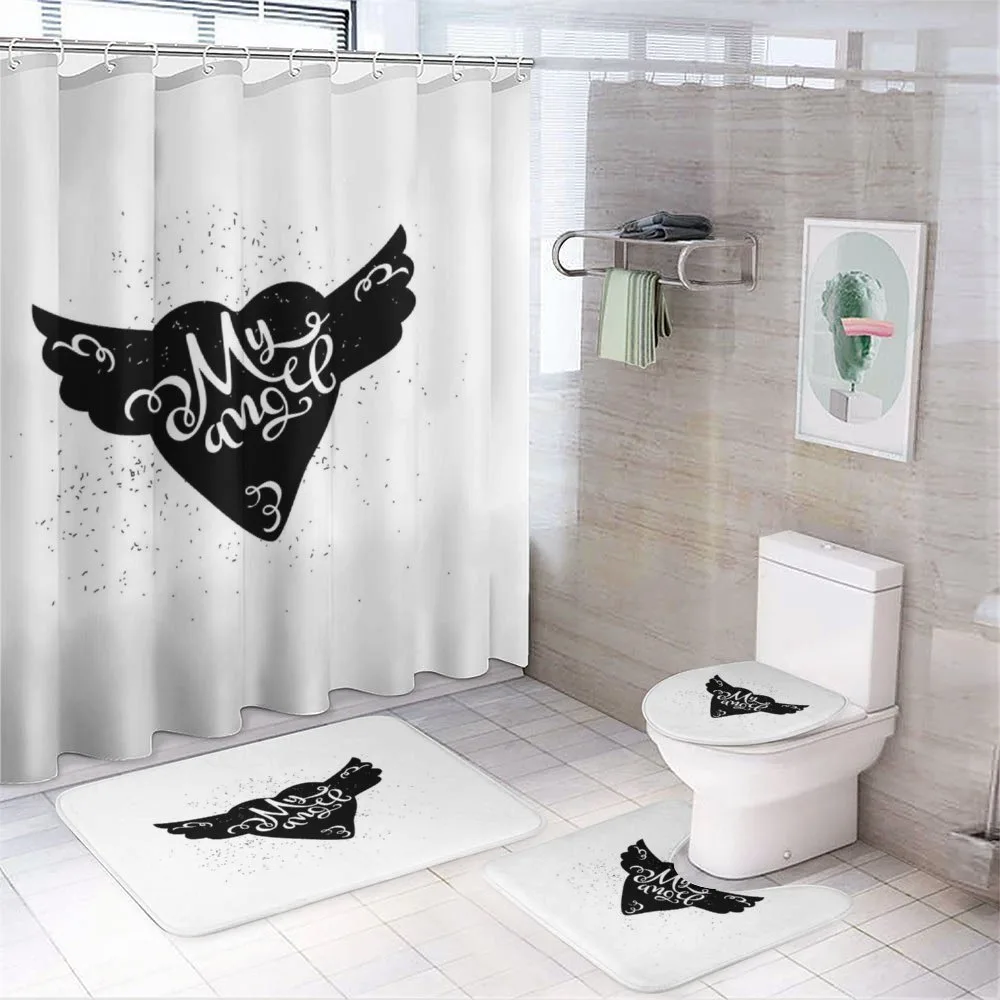 Cartoon Winged Heart — 4-Piece Bathroom Set preview