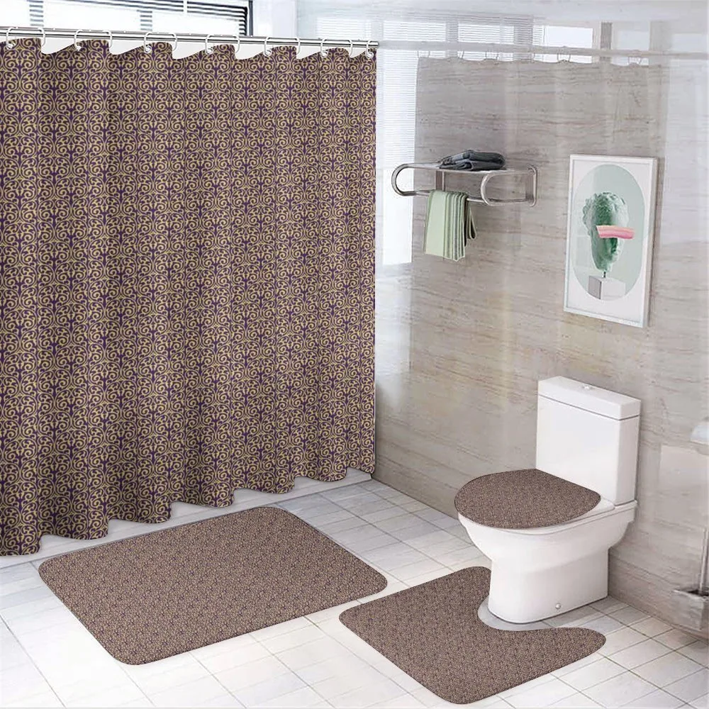 Damask Old Vine Motifs — 4-Piece Bathroom Set preview