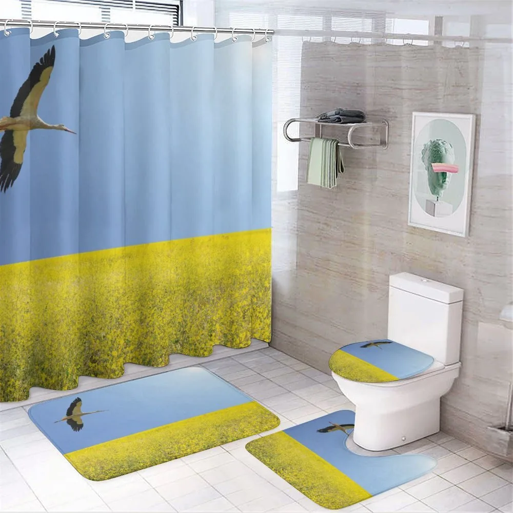 Stork Flying — 4-Piece Bathroom Set preview