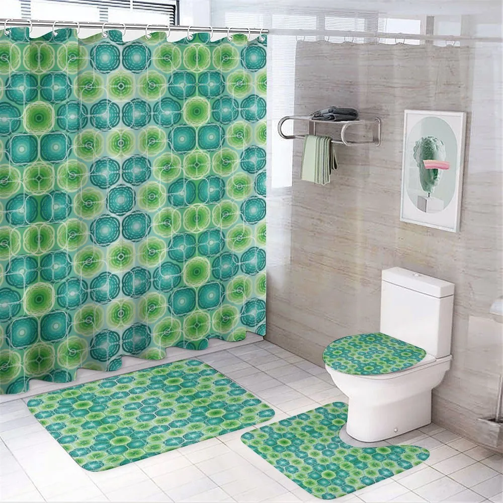 Vector Pattern Flowers — 4-Piece Bathroom Set preview
