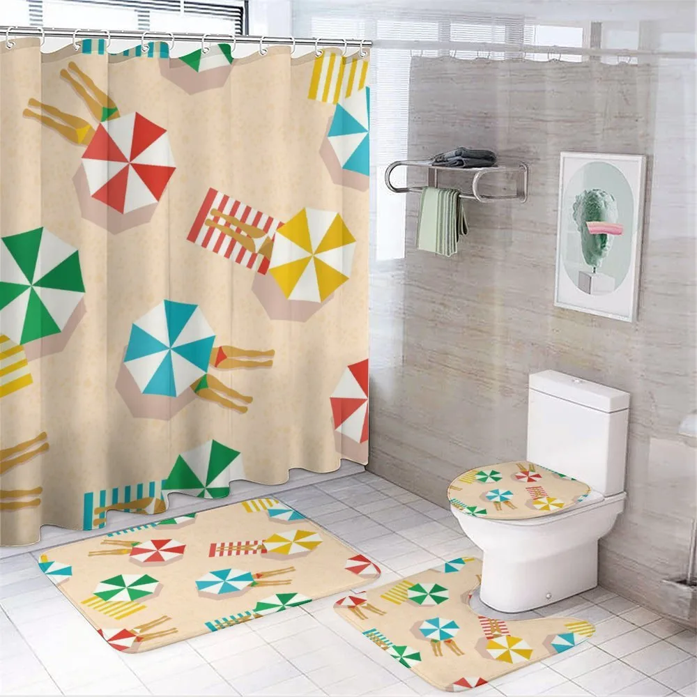Parasols Towels Legs — 4-Piece Bathroom Set preview