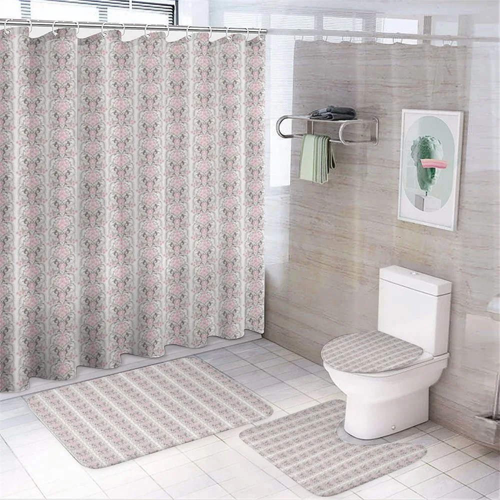 Floral Botany in Pastel Tone — 4-Piece Bathroom Set preview