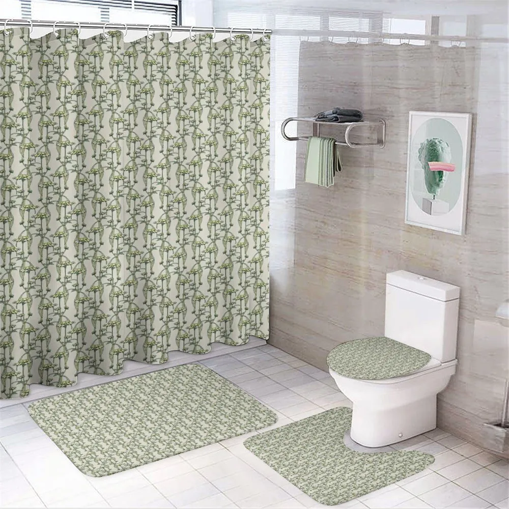 Ornamental Botanical Theme — 4-Piece Bathroom Set preview