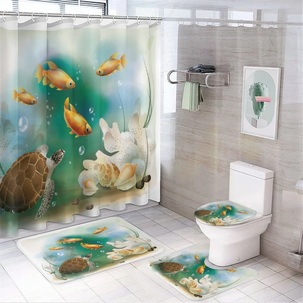 Aquarium Animals — 4-Piece Bathroom Set preview