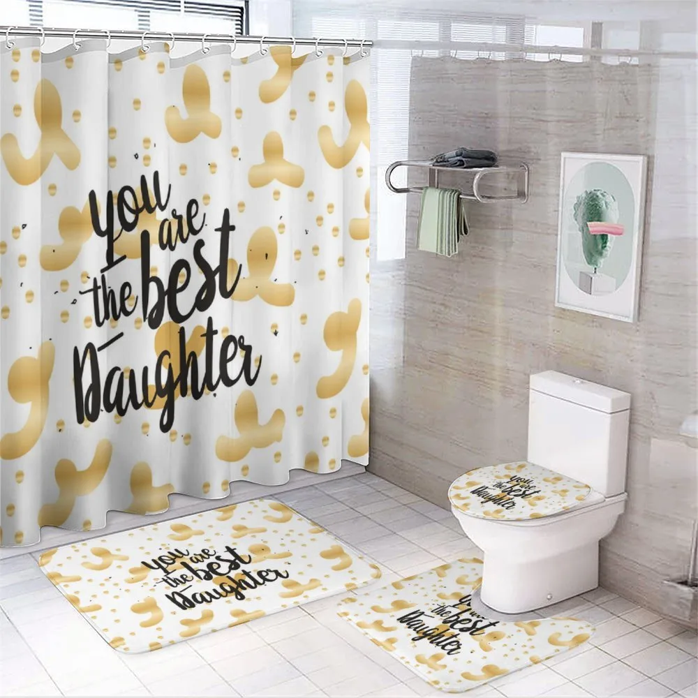 Best Daughter Words — 4-Piece Bathroom Set preview