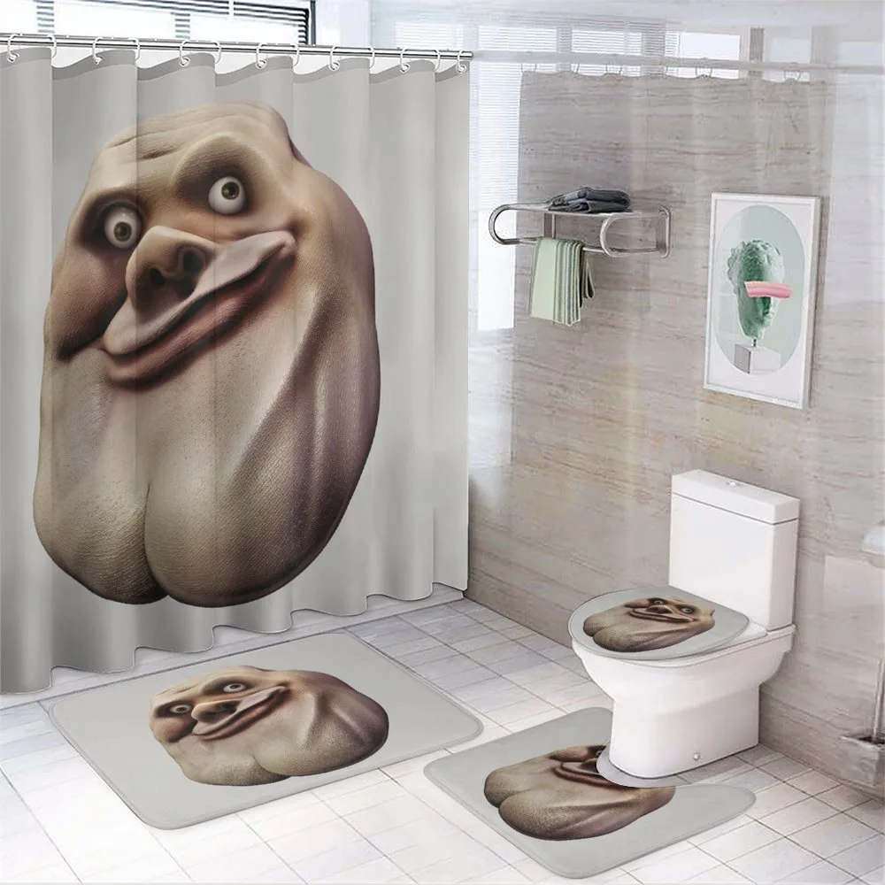 Awkward Meme Ugly Face — 4-Piece Bathroom Set preview