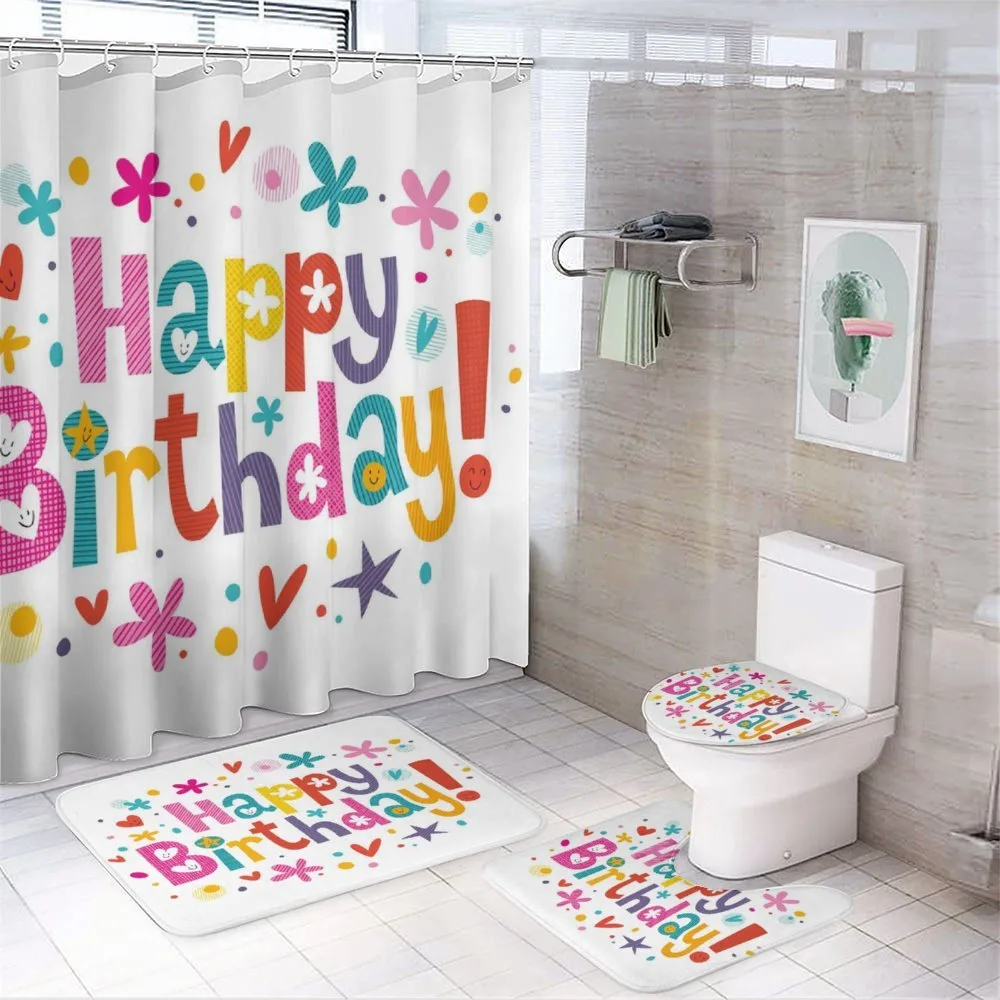 Daisies Cheer Greeting — 4-Piece Bathroom Set preview
