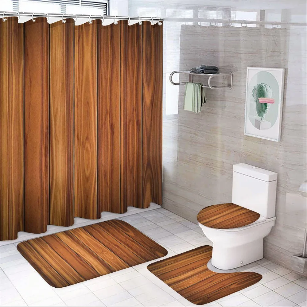 Wooden Planks Image — 4-Piece Bathroom Set preview