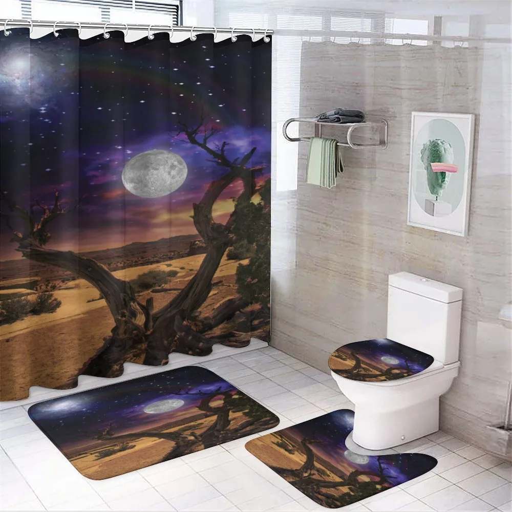 Desert Night Nebula Stars — 4-Piece Bathroom Set preview