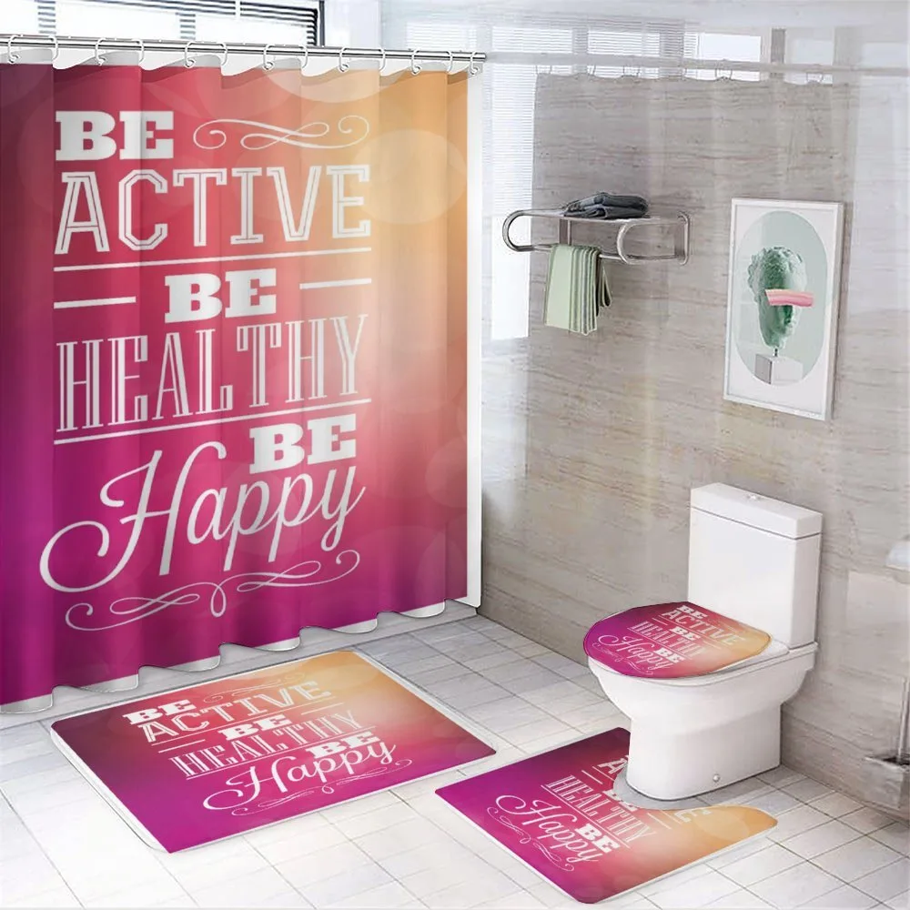 Be Active Be Healthy — 4-Piece Bathroom Set preview