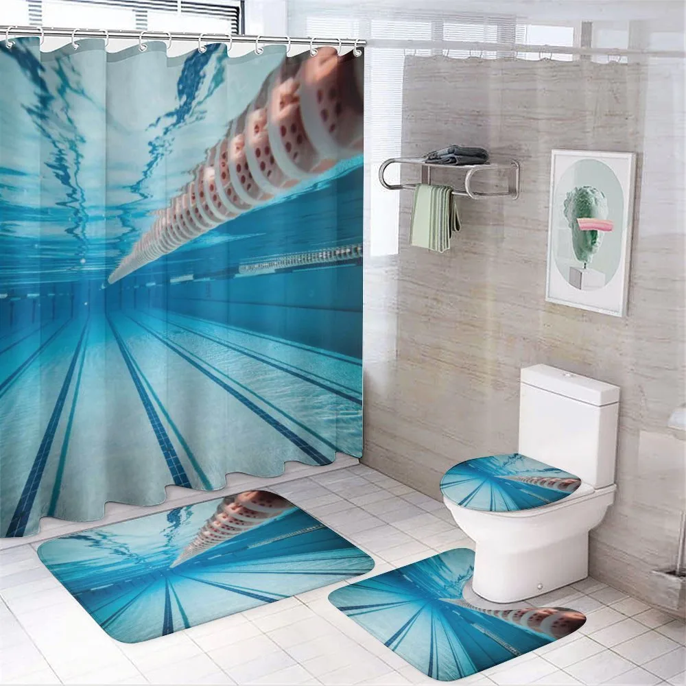 Swimming Pool Sports View — 4-Piece Bathroom Set preview