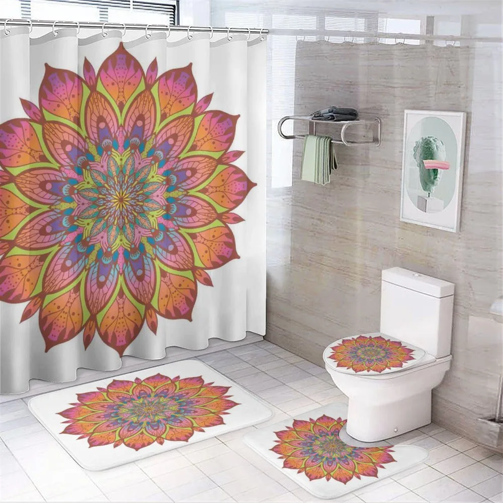 Flourishing Flowers Pattern — 4-Piece Bathroom Set preview