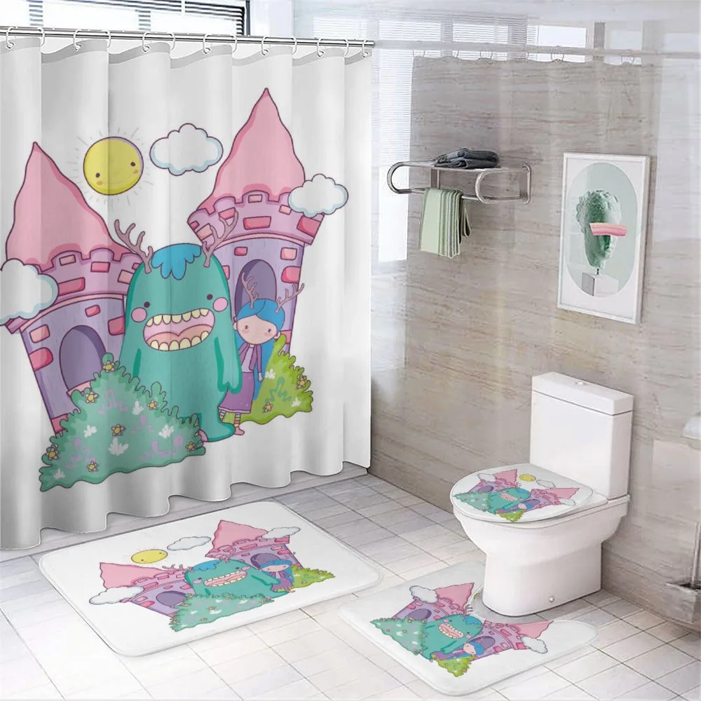 Little Girl Monster Castle — 4-Piece Bathroom Set preview