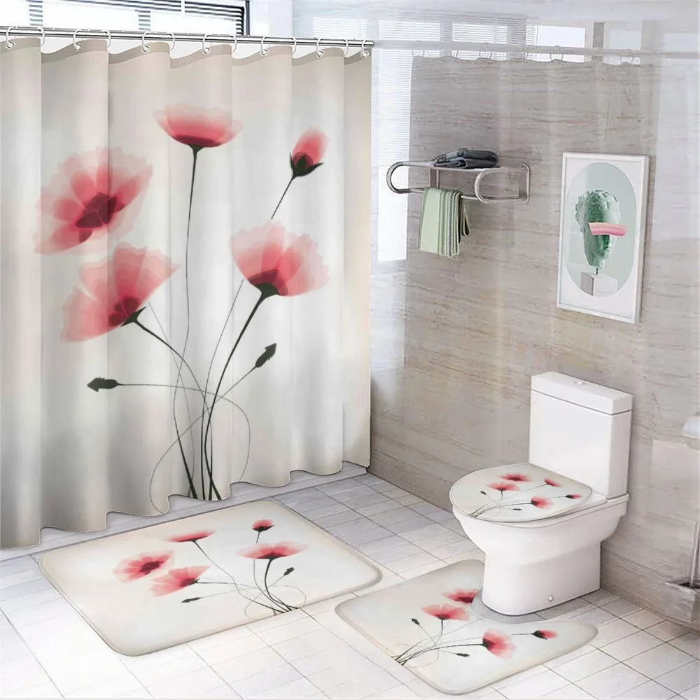 Romantic Buds Flowers — 4-Piece Bathroom Set preview