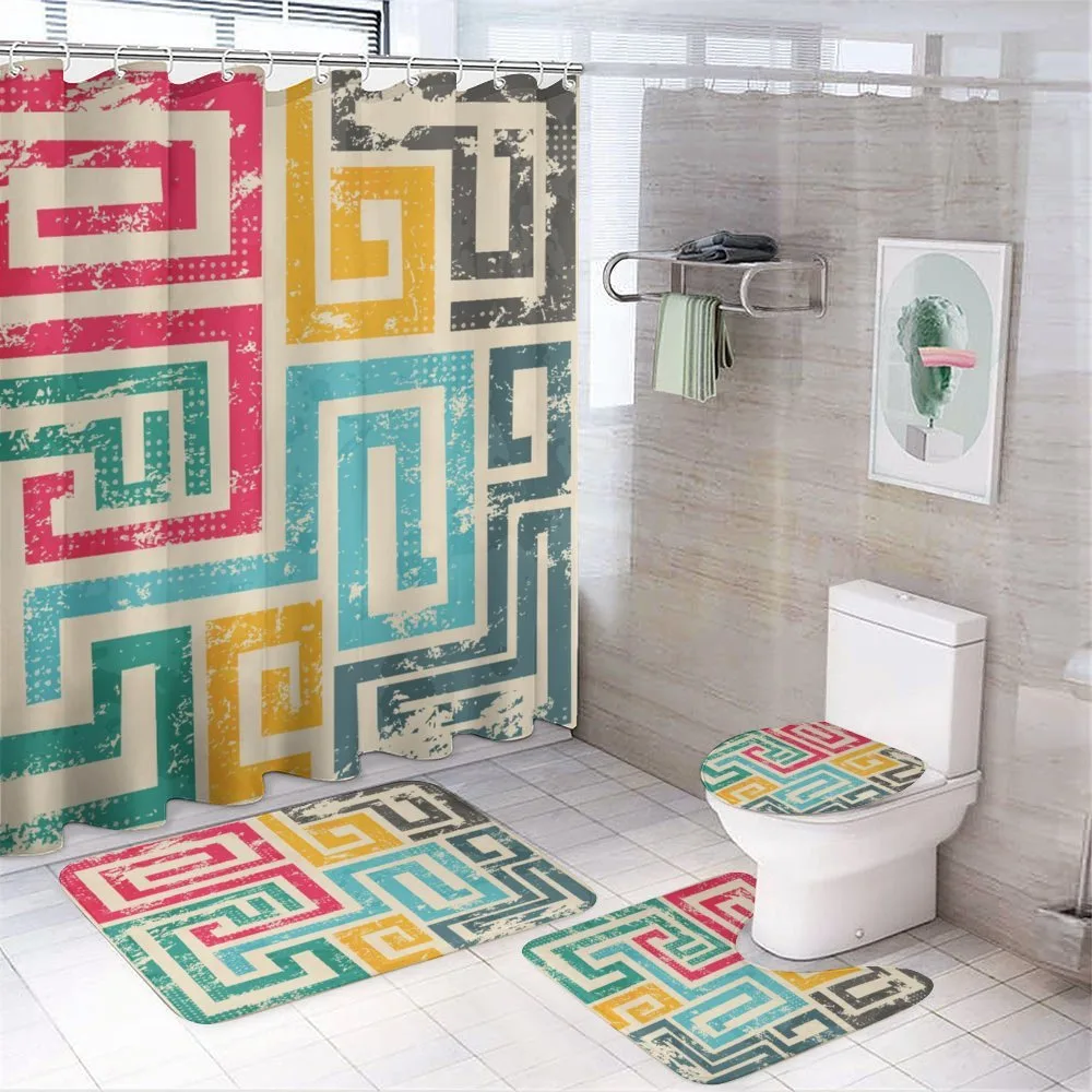 Vintage Spiral Colorful — 4-Piece Bathroom Set preview