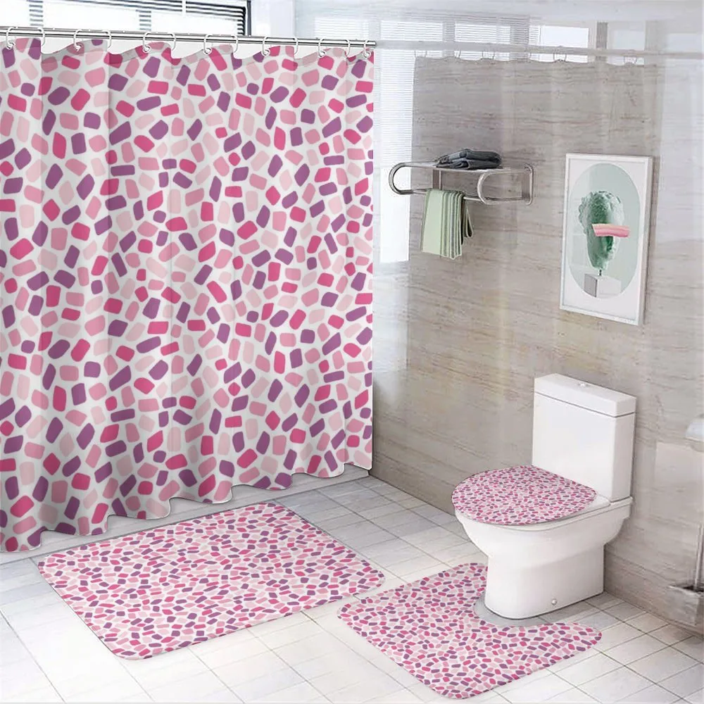 Colored Polygon Mosaic — 4-Piece Bathroom Set preview