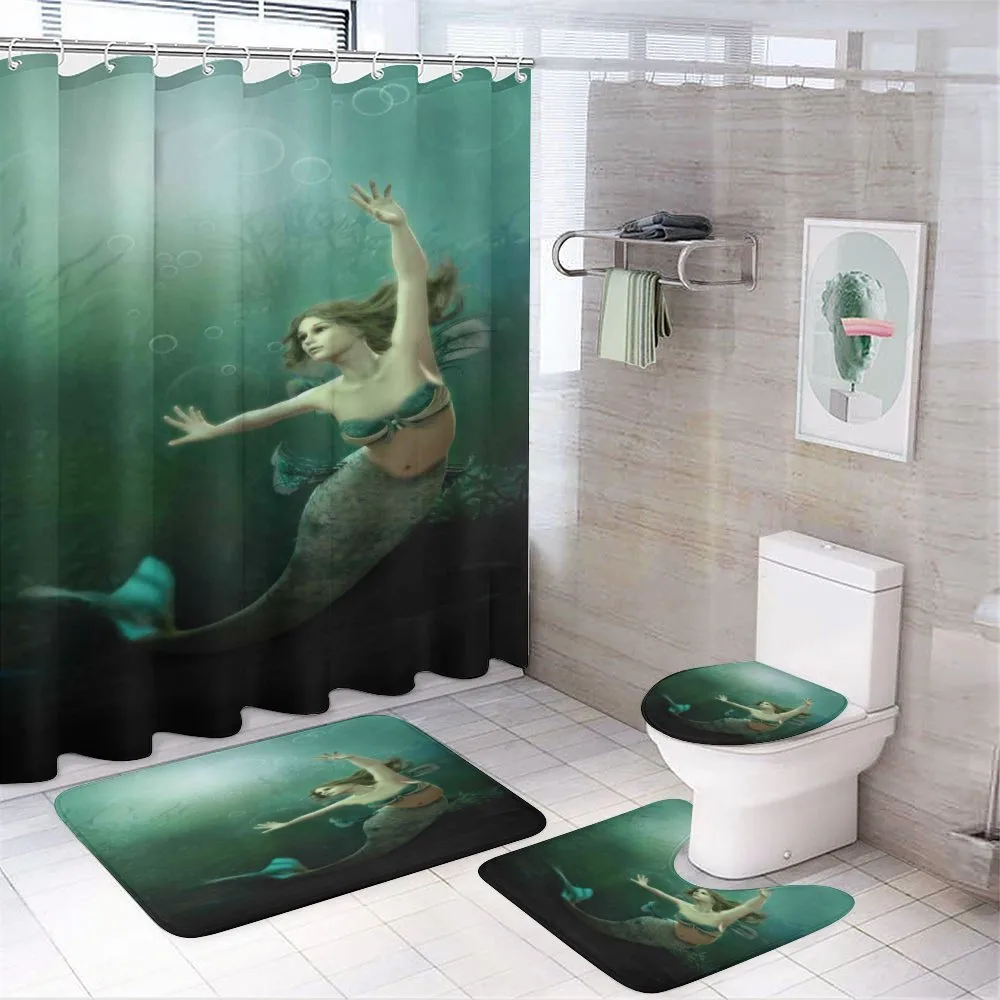 Mermaid Undersea — 4-Piece Bathroom Set preview