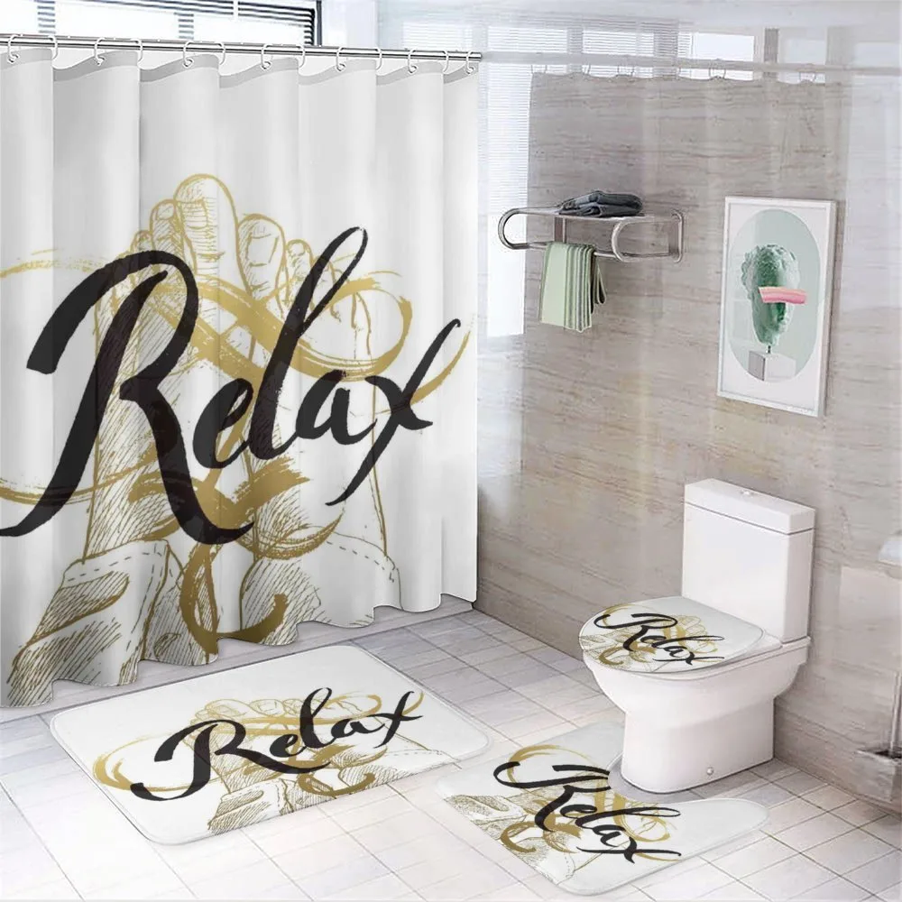 Inspirational Lettering — 4-Piece Bathroom Set preview