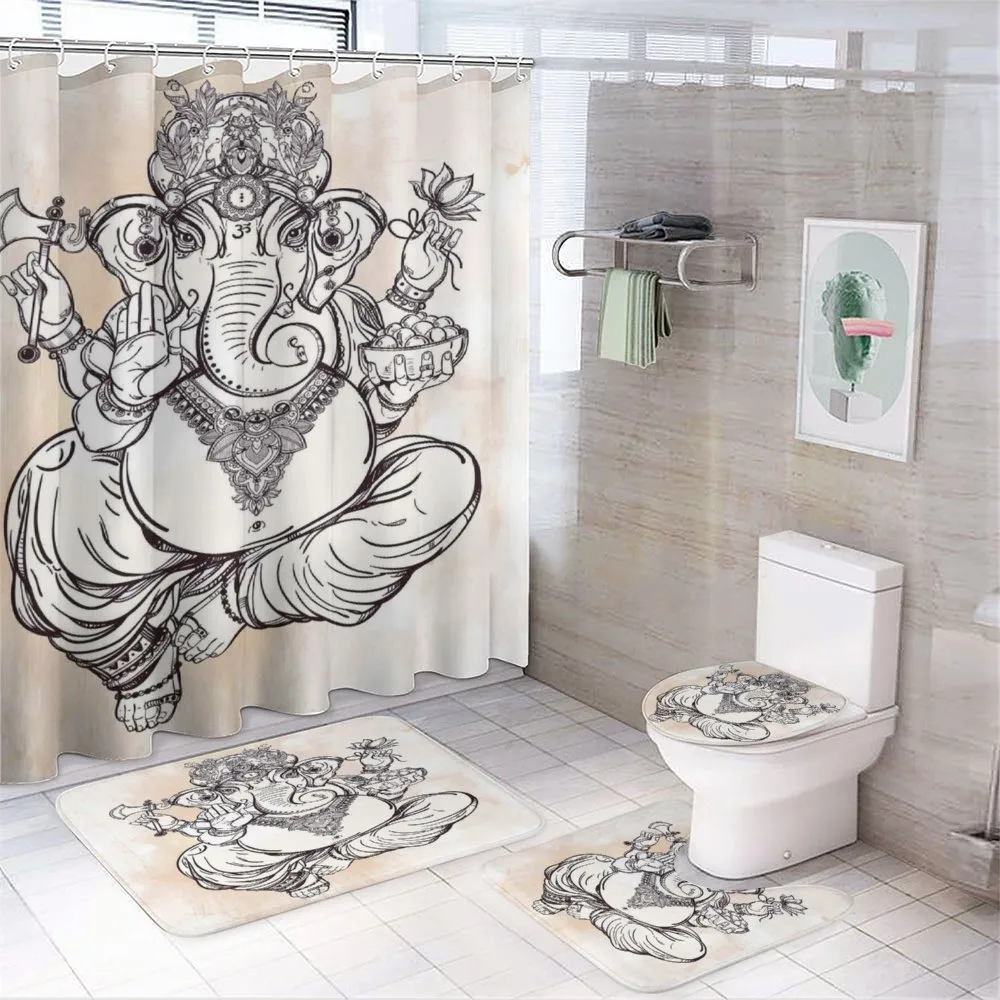 Paisley Zen Chakra Pattern — 4-Piece Bathroom Set preview