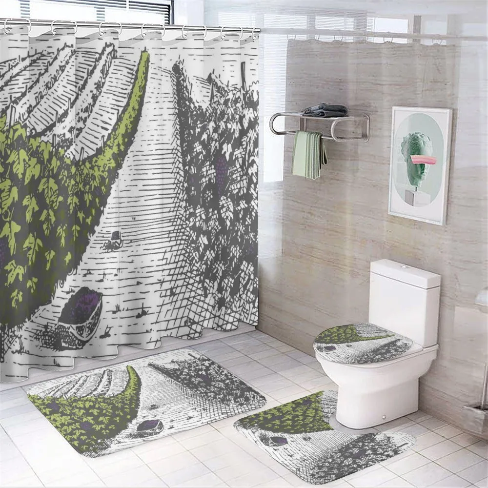 Vintage Green Vineyards — 4-Piece Bathroom Set preview