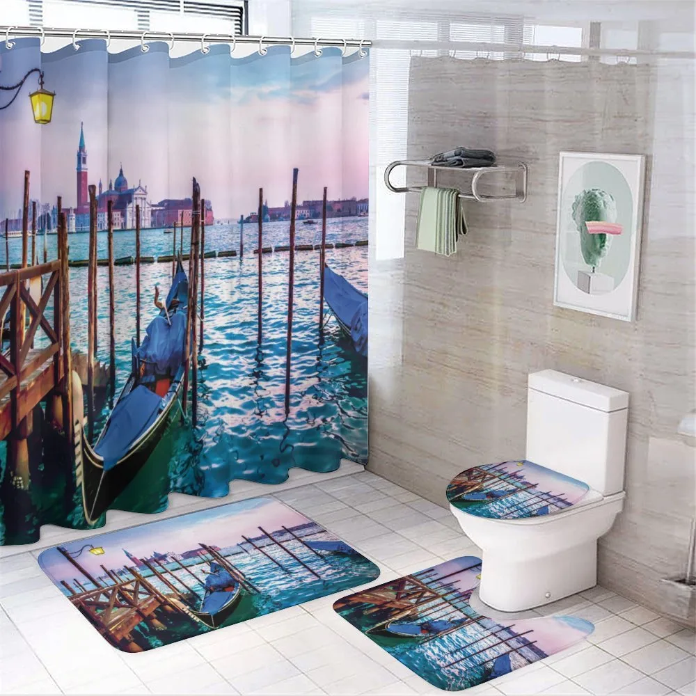 Dreamy View in Evening — 4-Piece Bathroom Set preview