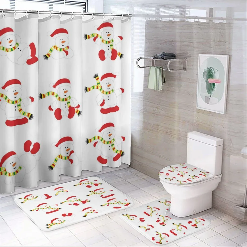 Snowmen with Scarf — 4-Piece Bathroom Set preview