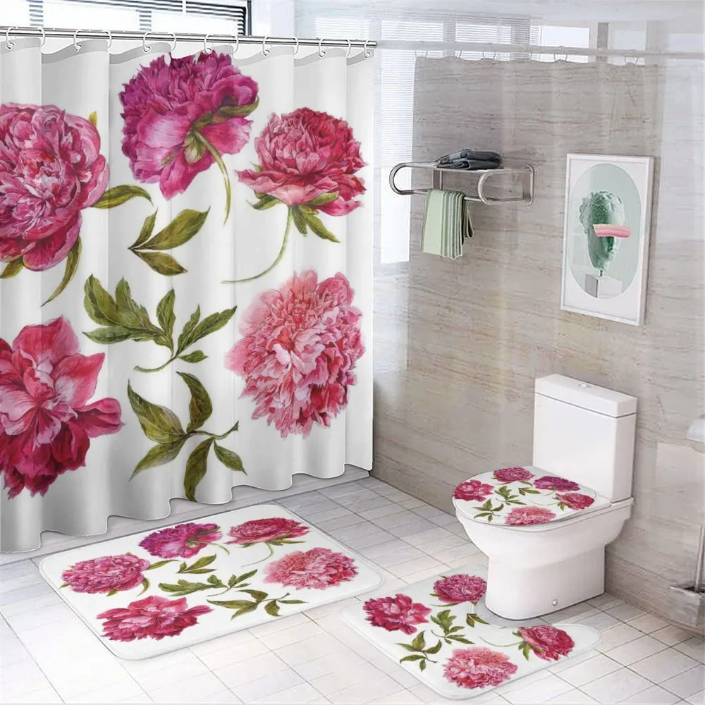 Spring Buds Vivid Tones — 4-Piece Bathroom Set preview